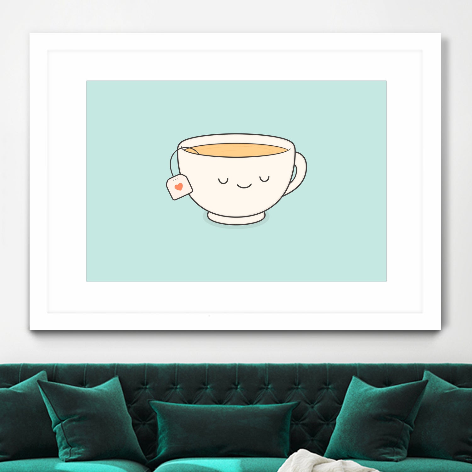 Teacup by Kim Vervuurt on GIANT ART - white digital drawing