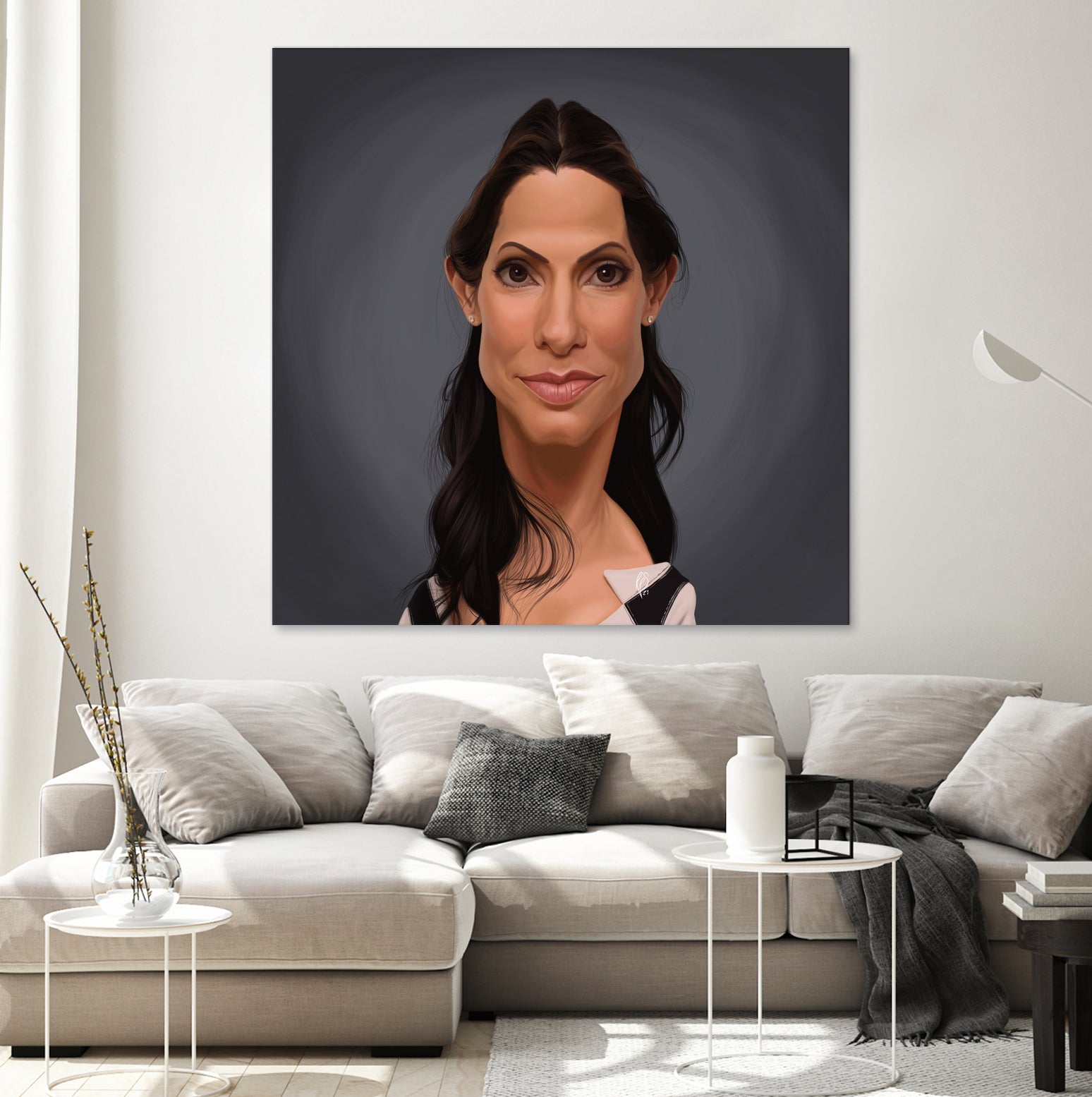 Sandra Bullock by Rob Snow on GIANT ART - orange digital painting