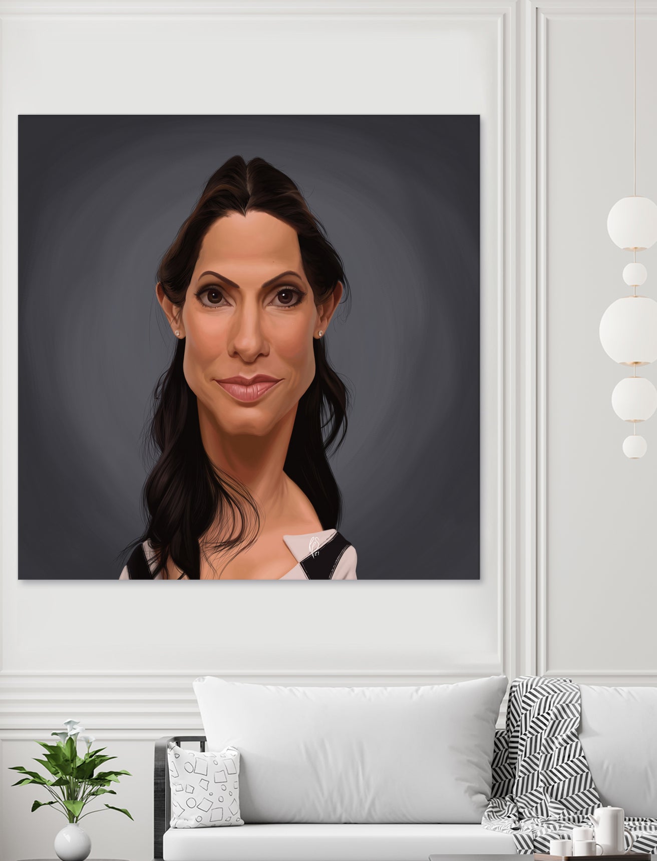 Sandra Bullock by Rob Snow on GIANT ART - orange digital painting