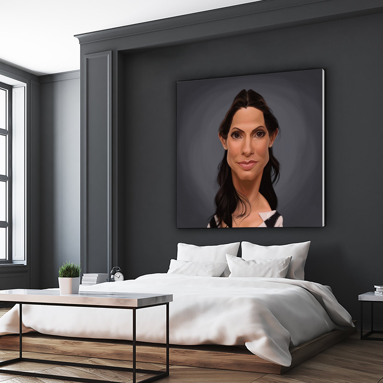 Sandra Bullock by Rob Snow on GIANT ART - orange digital painting