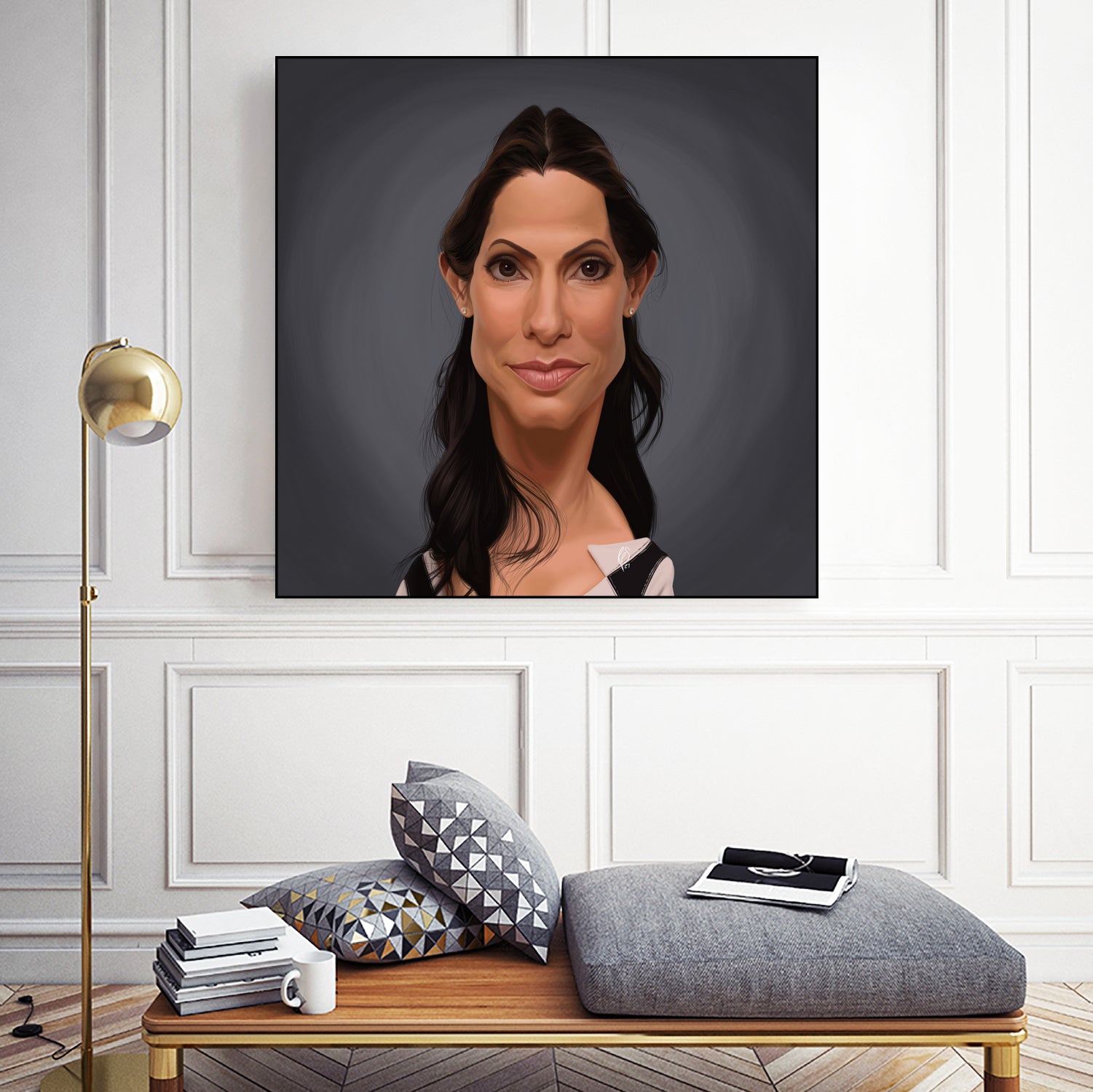 Sandra Bullock by Rob Snow on GIANT ART - orange digital painting