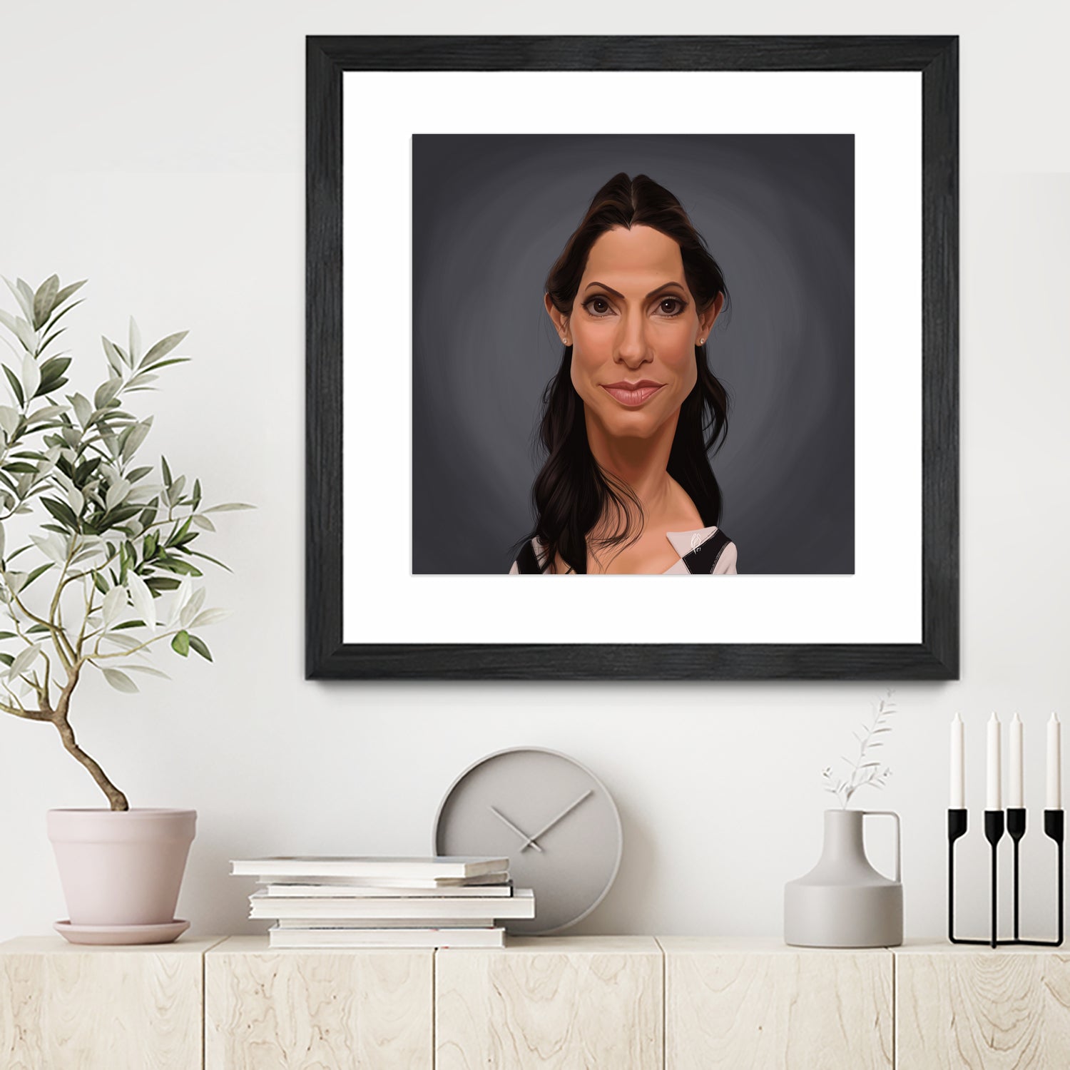 Sandra Bullock by Rob Snow on GIANT ART - orange digital painting