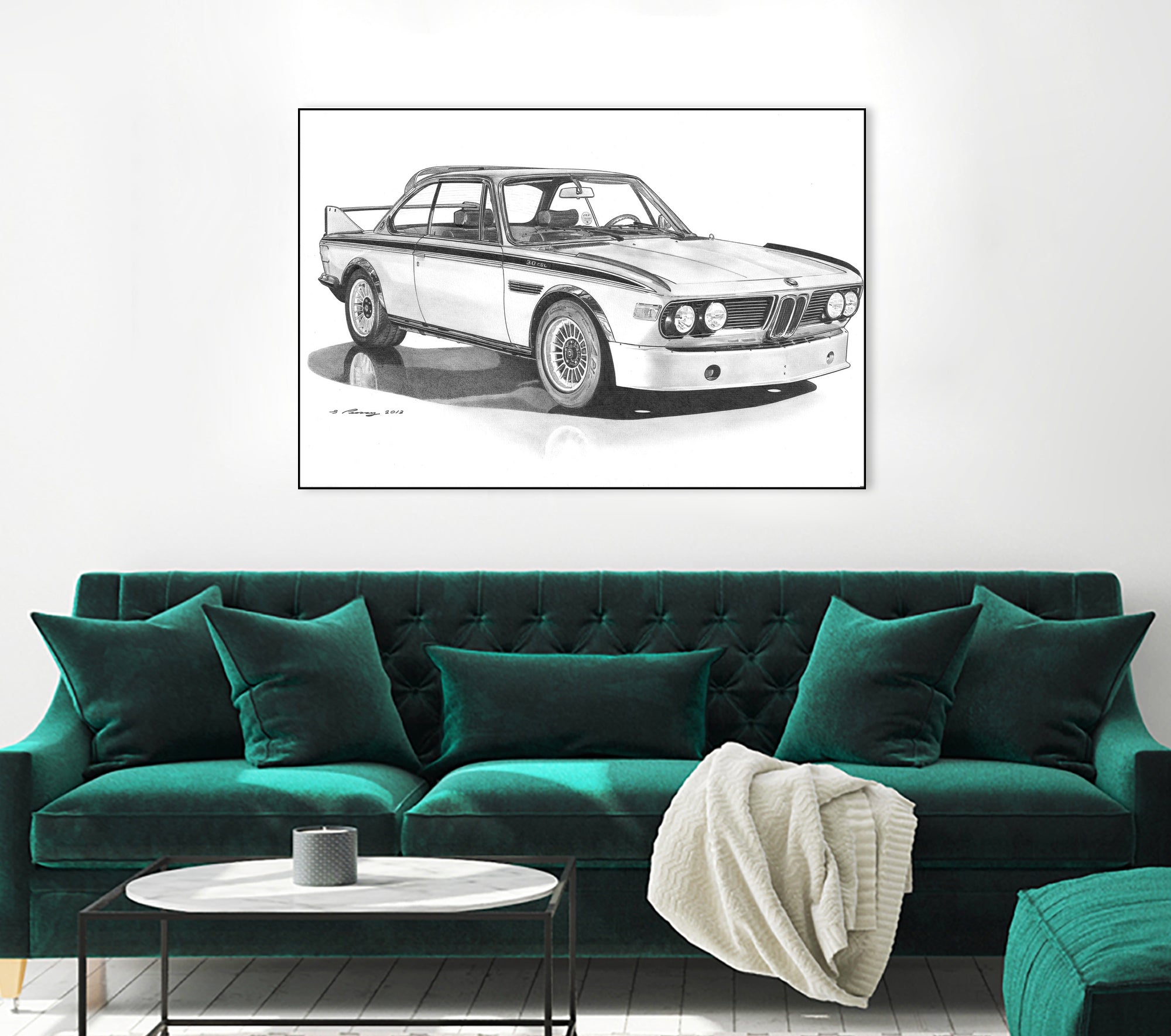 E9 3.0csl by steve pearcy on GIANT ART - black digital drawing