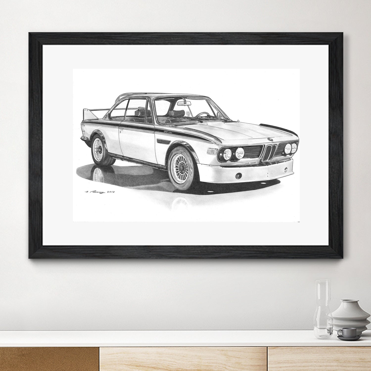 E9 3.0csl by steve pearcy on GIANT ART - black digital drawing