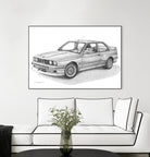 E30 M3 by steve pearcy on GIANT ART - black digital drawing