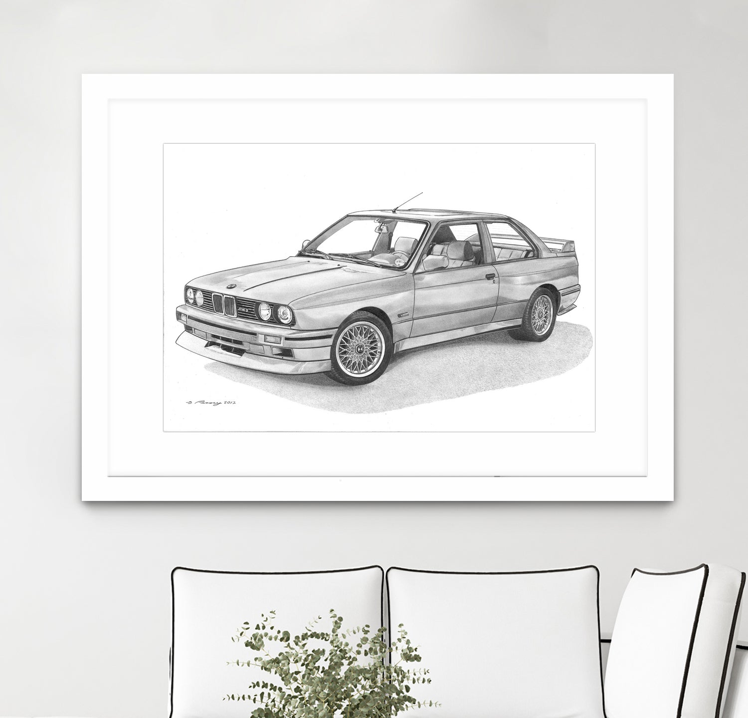 E30 M3 by steve pearcy on GIANT ART - black digital drawing