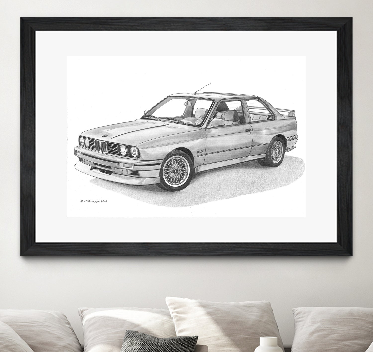 E30 M3 by steve pearcy on GIANT ART - black digital drawing