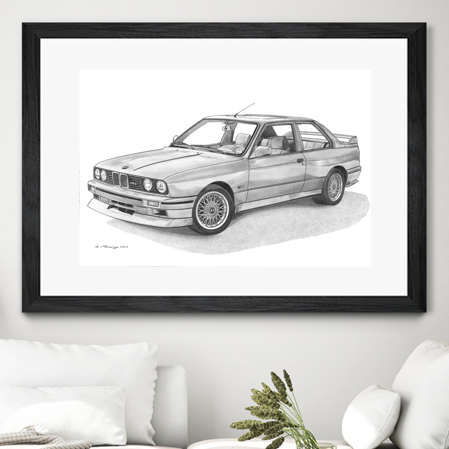 E30 M3 by steve pearcy on GIANT ART - black digital drawing