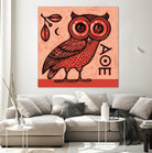 Athena's Owl by Scott Partridge on GIANT ART - red mixed media