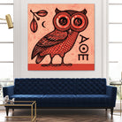 Athena's Owl by Scott Partridge on GIANT ART - red mixed media