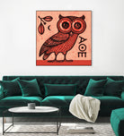 Athena's Owl by Scott Partridge on GIANT ART - red mixed media