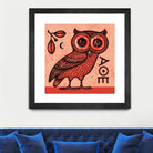 Athena's Owl by Scott Partridge on GIANT ART - red mixed media