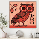 Athena's Owl by Scott Partridge on GIANT ART - red mixed media