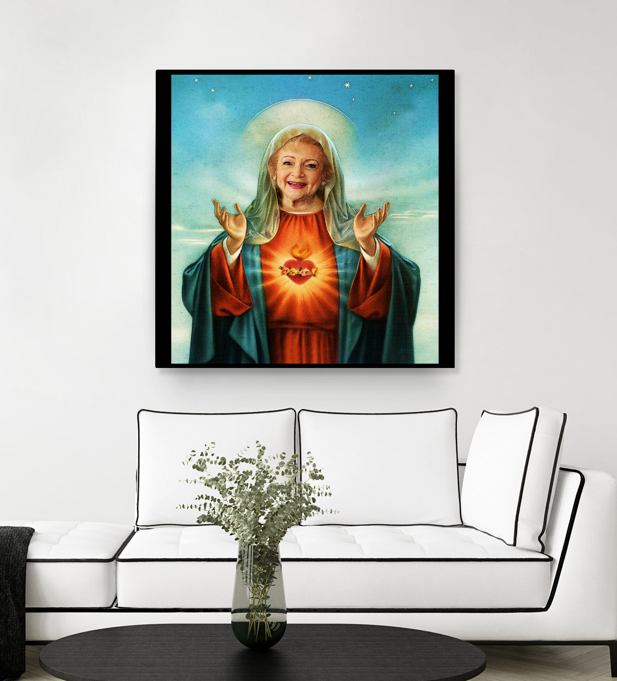 The Golden Girls Betty White Jesus Christ by Nguyet Nguyen Thi Bich on GIANT ART - white digital drawing