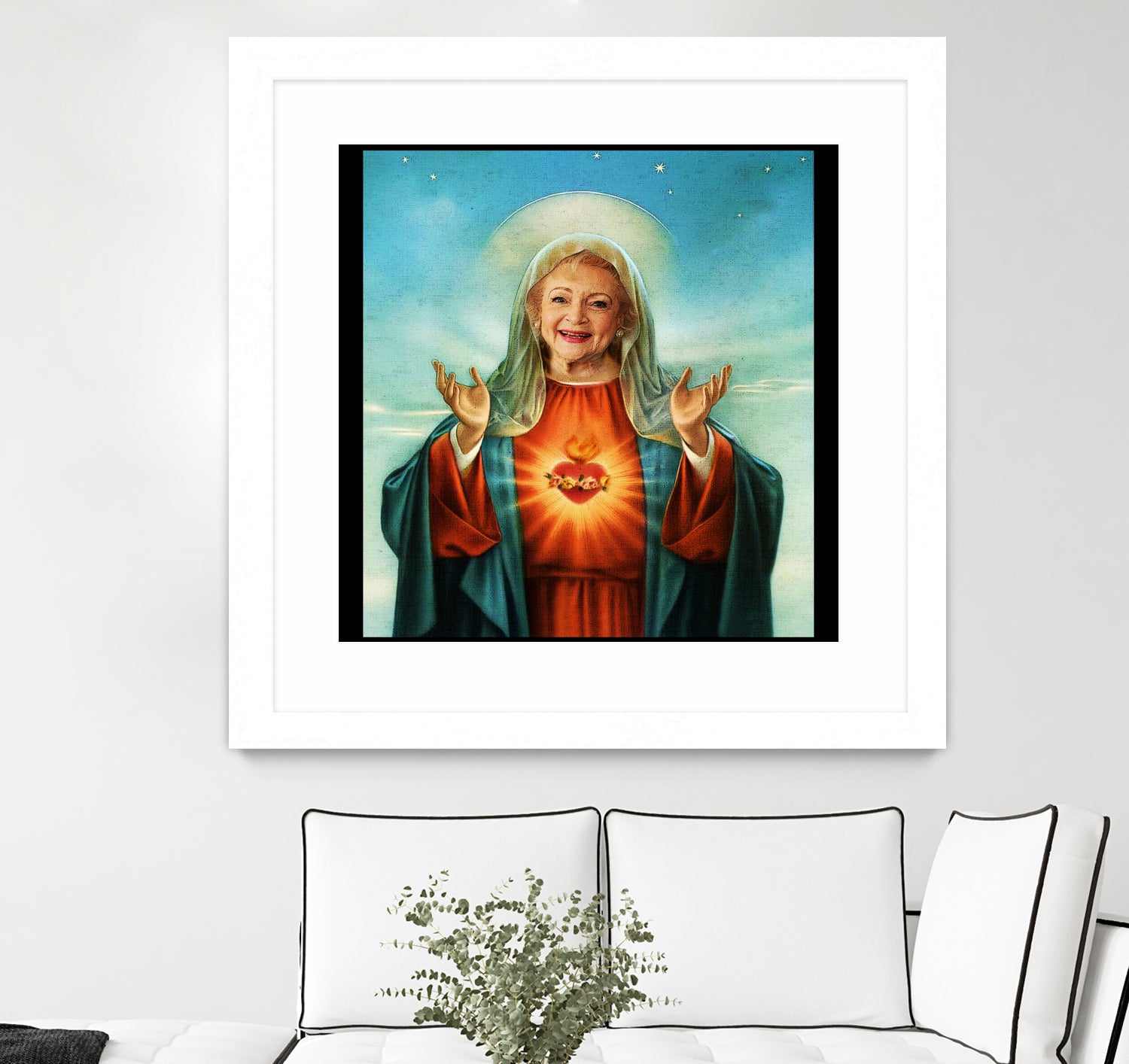 The Golden Girls Betty White Jesus Christ by Nguyet Nguyen Thi Bich on GIANT ART - white digital drawing