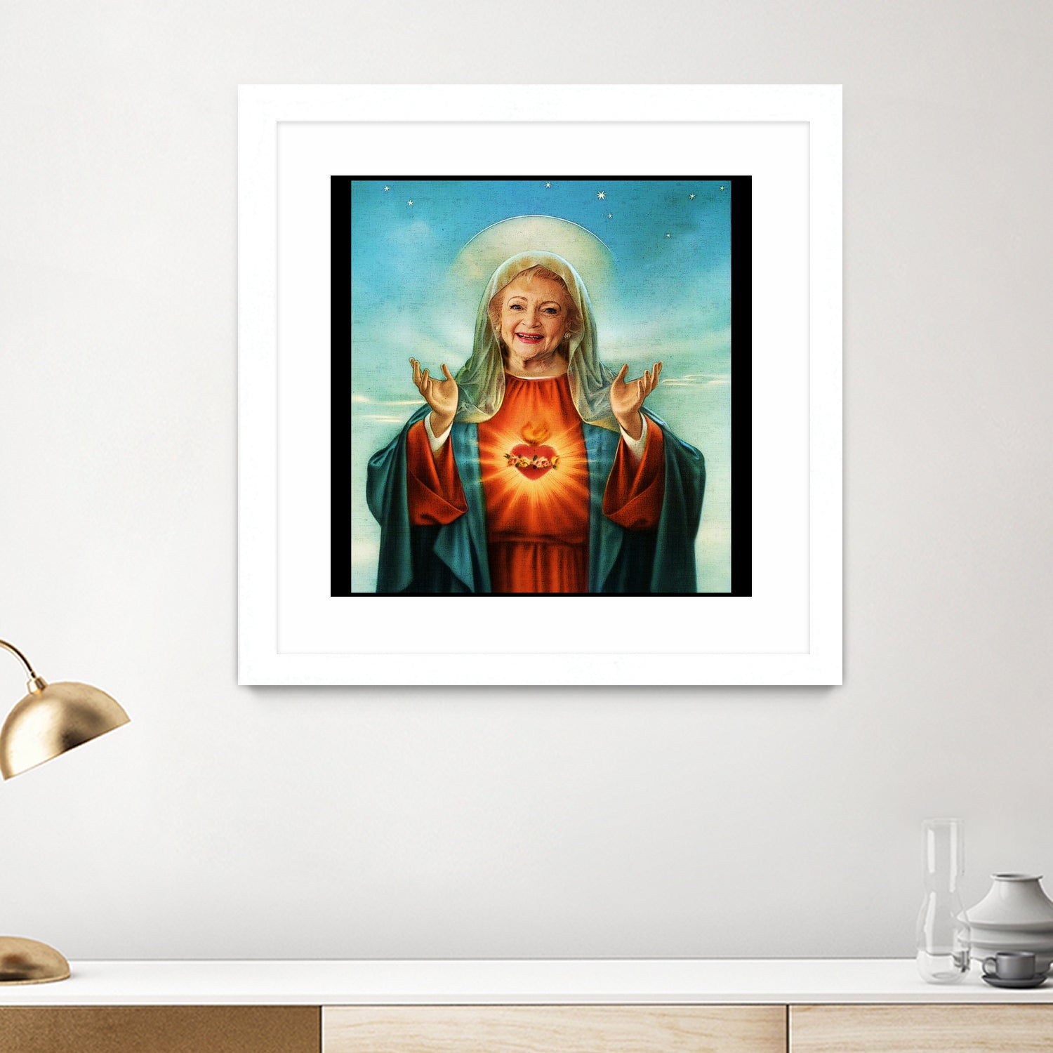 The Golden Girls Betty White Jesus Christ by Nguyet Nguyen Thi Bich on GIANT ART - white digital drawing