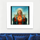 The Golden Girls Betty White Jesus Christ by Nguyet Nguyen Thi Bich on GIANT ART - white digital drawing