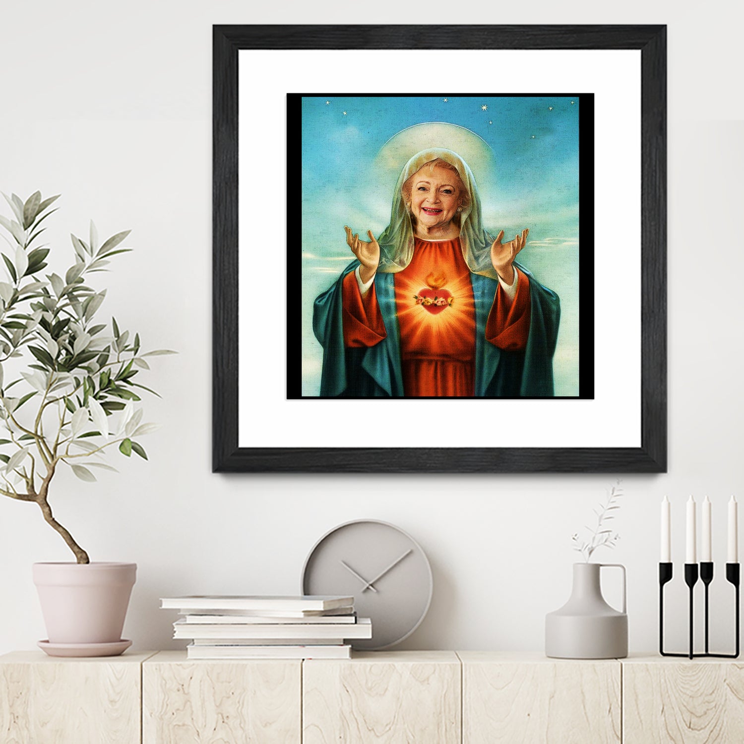 The Golden Girls Betty White Jesus Christ by Nguyet Nguyen Thi Bich on GIANT ART - white digital drawing