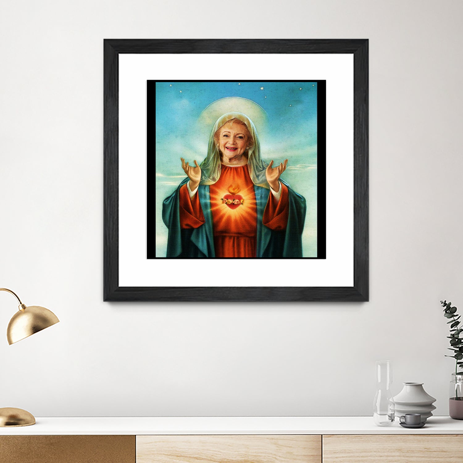 The Golden Girls Betty White Jesus Christ by Nguyet Nguyen Thi Bich on GIANT ART - white digital drawing