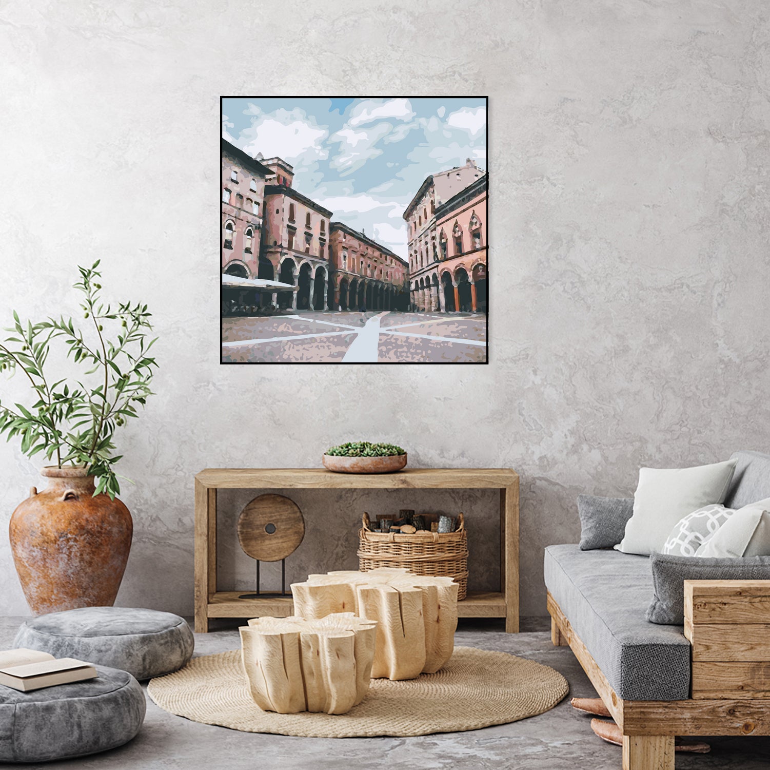 Bologna, Italy by Katarina Kasom on GIANT ART - orange digital painting