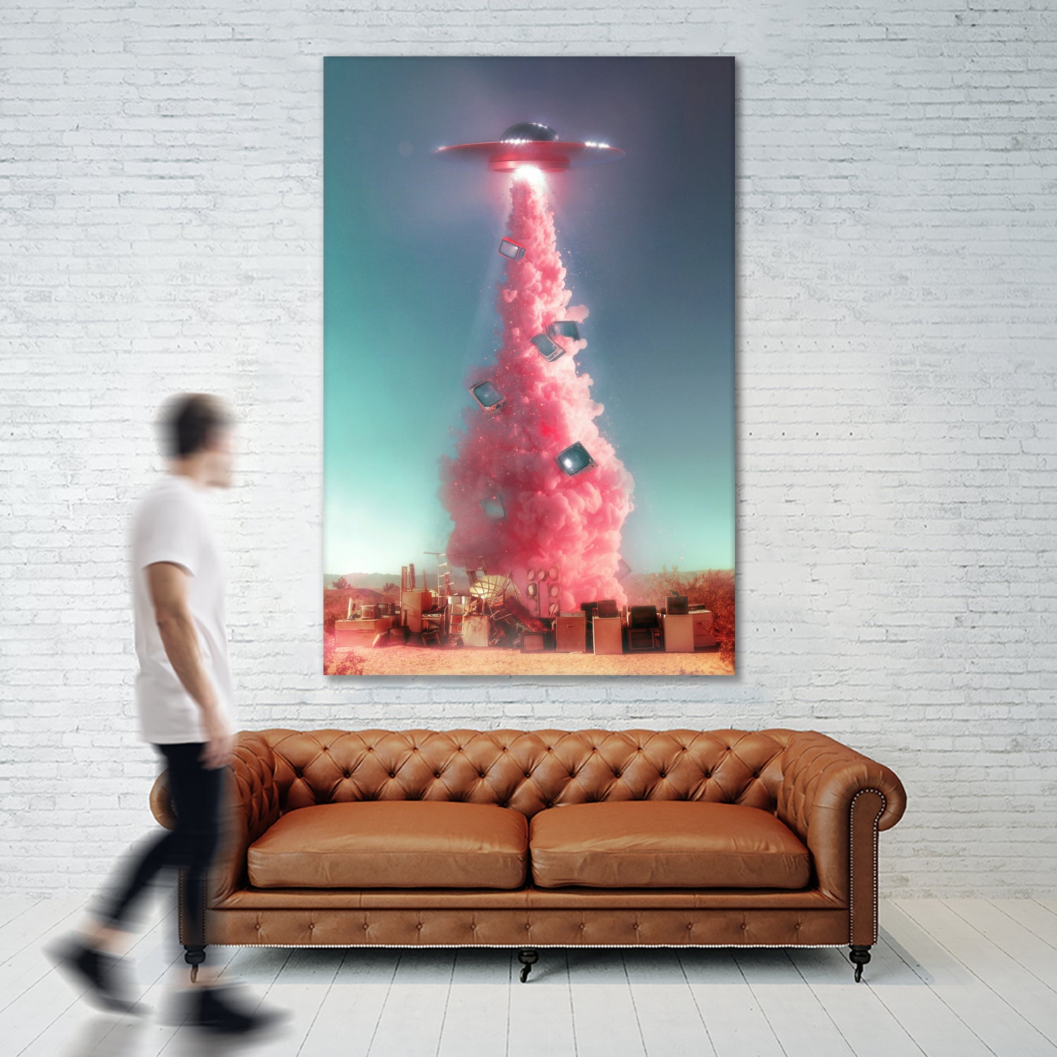 Extraterrestrial Espionage by Jonas Loose on GIANT ART - pink photo manipulation