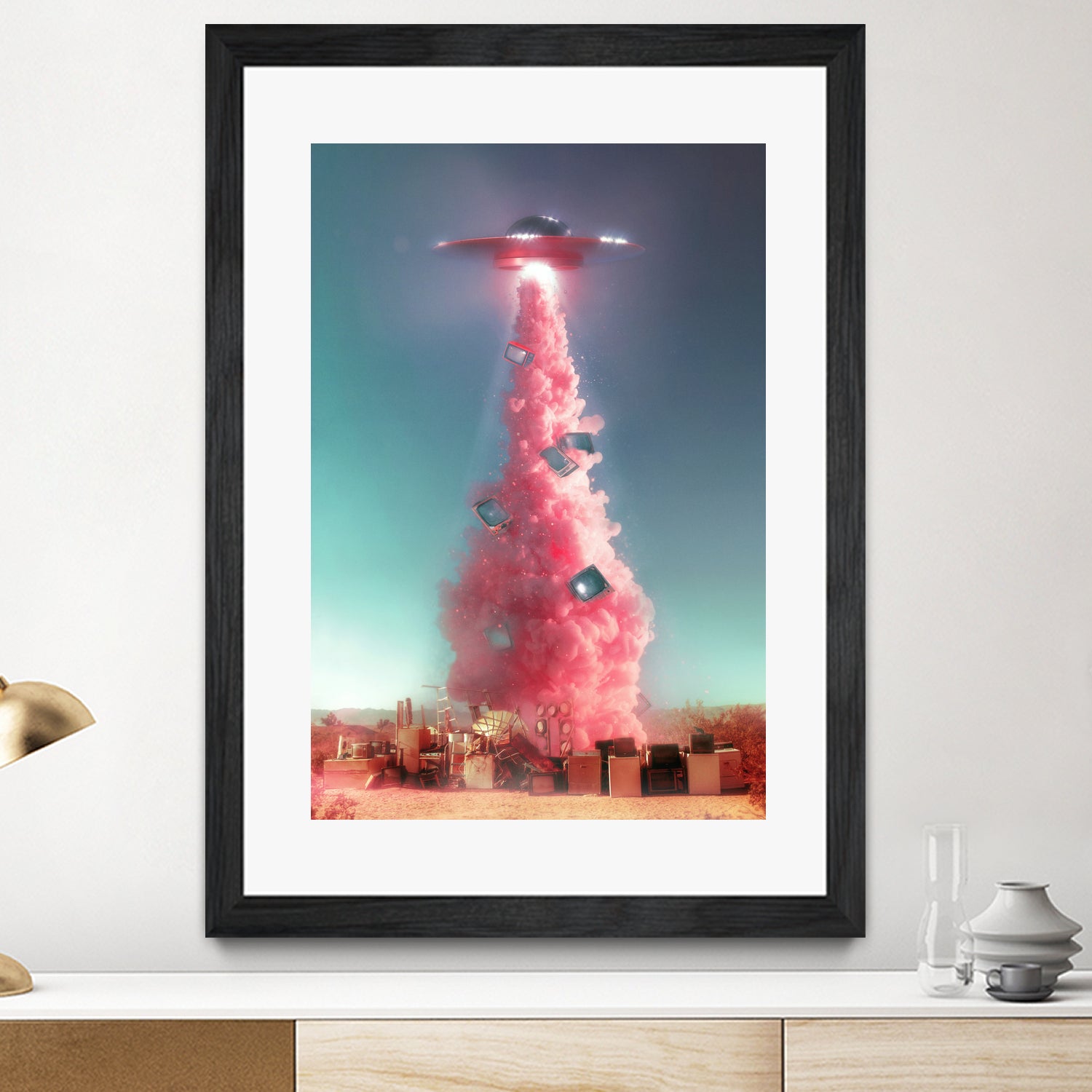 Extraterrestrial Espionage by Jonas Loose on GIANT ART - pink photo manipulation