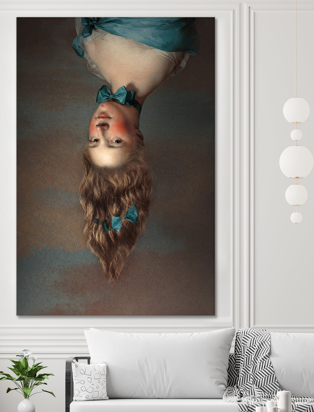 Upside Down Girl by Jonas Loose on GIANT ART - blue photo manipulation