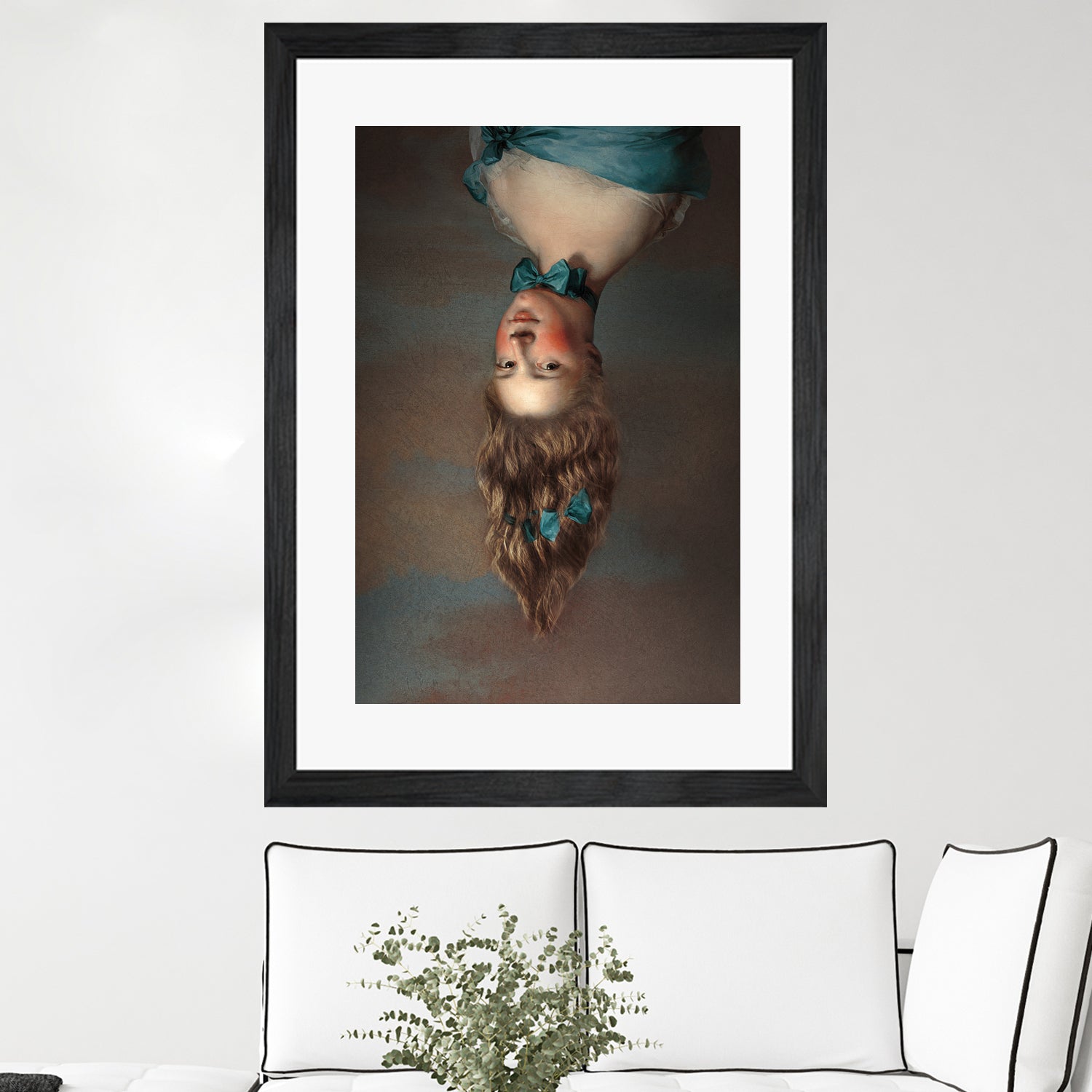 Upside Down Girl by Jonas Loose on GIANT ART - blue photo manipulation