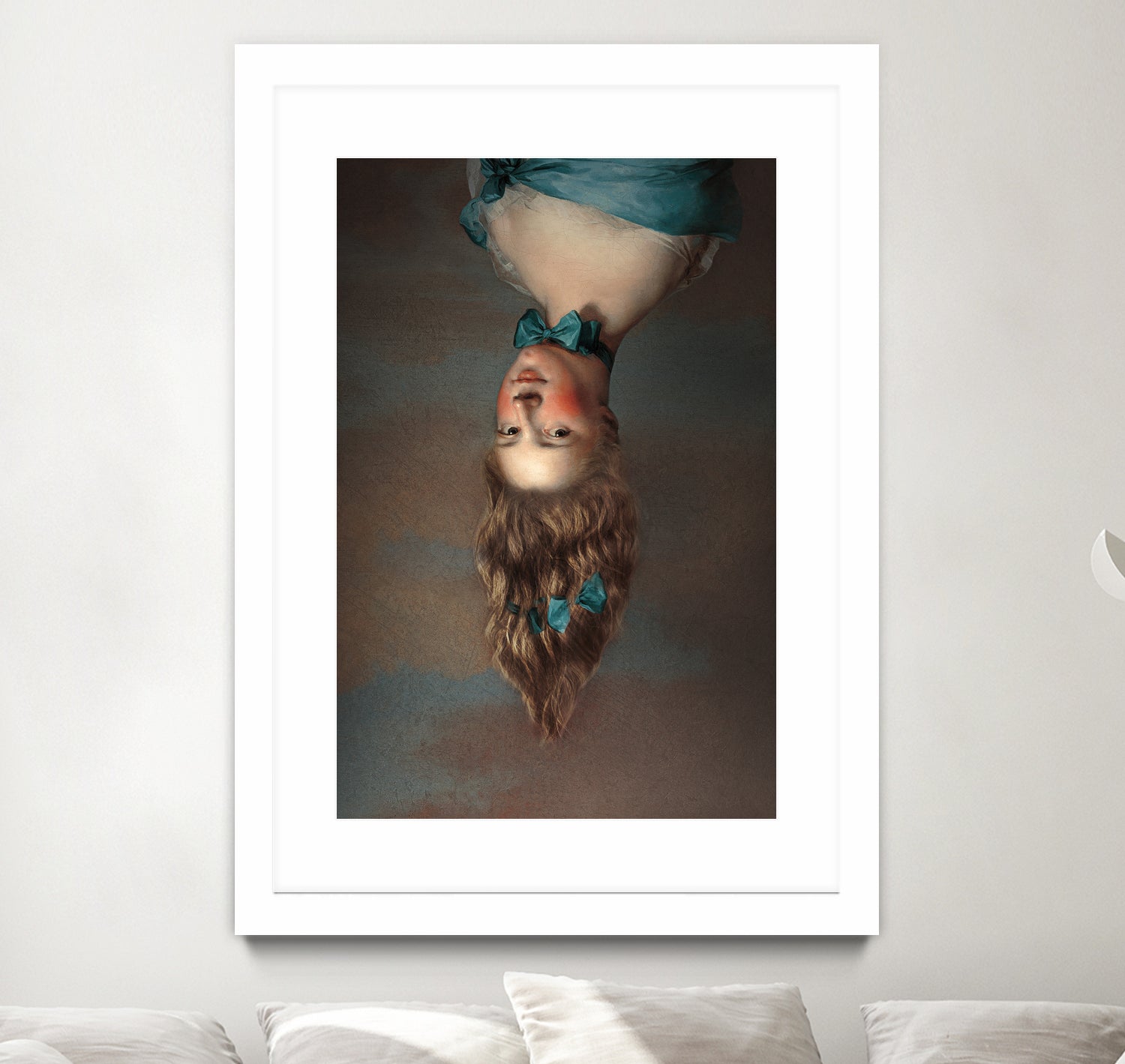 Upside Down Girl by Jonas Loose on GIANT ART - blue photo manipulation