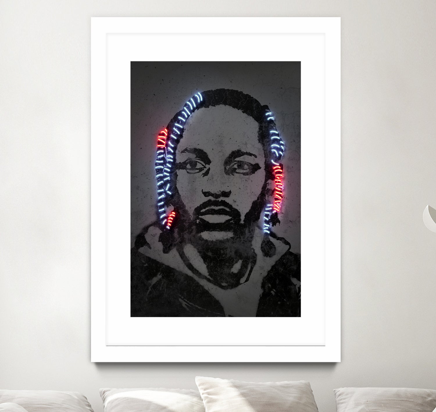 Kendrick Lamar by Octavian Mihai Mielu on GIANT ART - gray digital painting