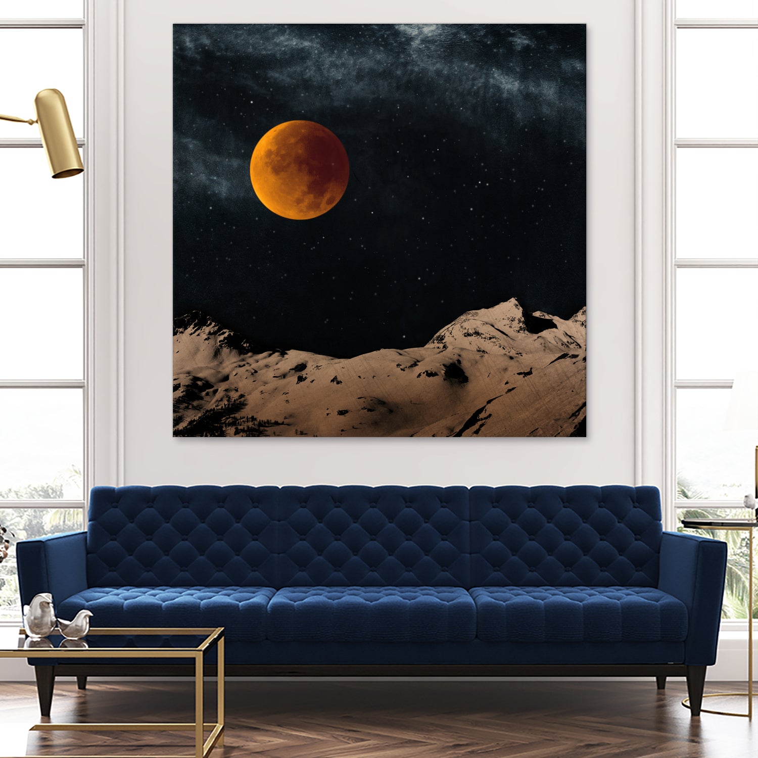 Bloodmoon Fantasy by Dirk Wüstenhagen on GIANT ART - blue photo manipulation