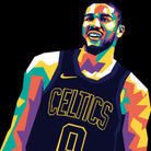 Jayson Tatum by saidi say on GIANT ART - black digital painting