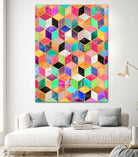 Colorful Cubes by Elisabeth Fredriksson on GIANT ART - pink digital painting