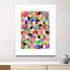 Colorful Cubes by Elisabeth Fredriksson on GIANT ART - pink digital painting