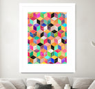 Colorful Cubes by Elisabeth Fredriksson on GIANT ART - pink digital painting