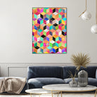 Colorful Cubes by Elisabeth Fredriksson on GIANT ART - pink digital painting