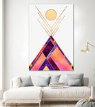 Tipi Mountain by Elisabeth Fredriksson on GIANT ART - pink digital painting