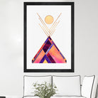 Tipi Mountain by Elisabeth Fredriksson on GIANT ART - pink digital painting