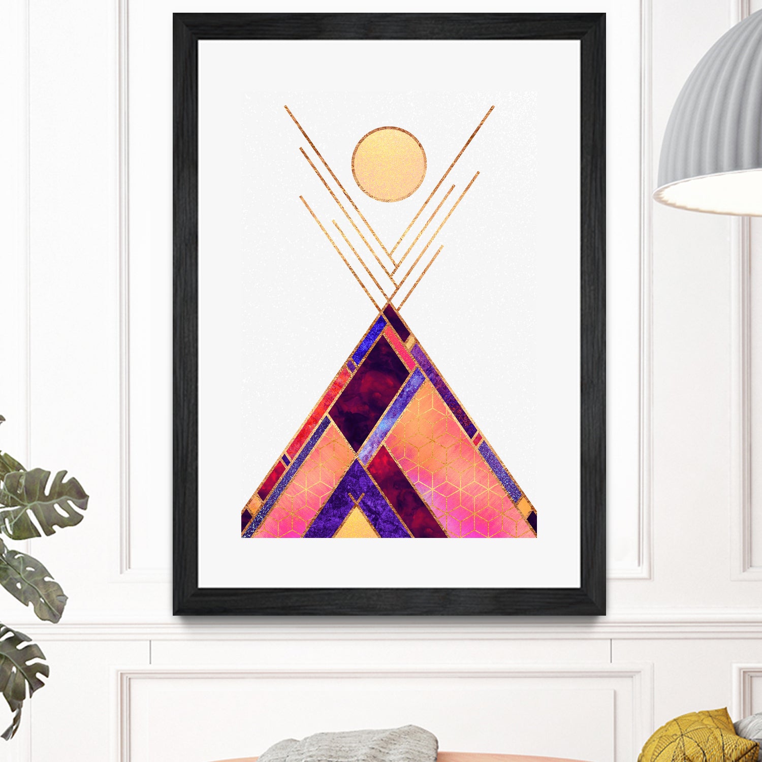 Tipi Mountain by Elisabeth Fredriksson on GIANT ART - pink digital painting