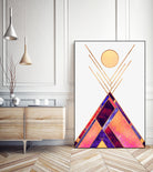 Tipi Mountain by Elisabeth Fredriksson on GIANT ART - pink digital painting