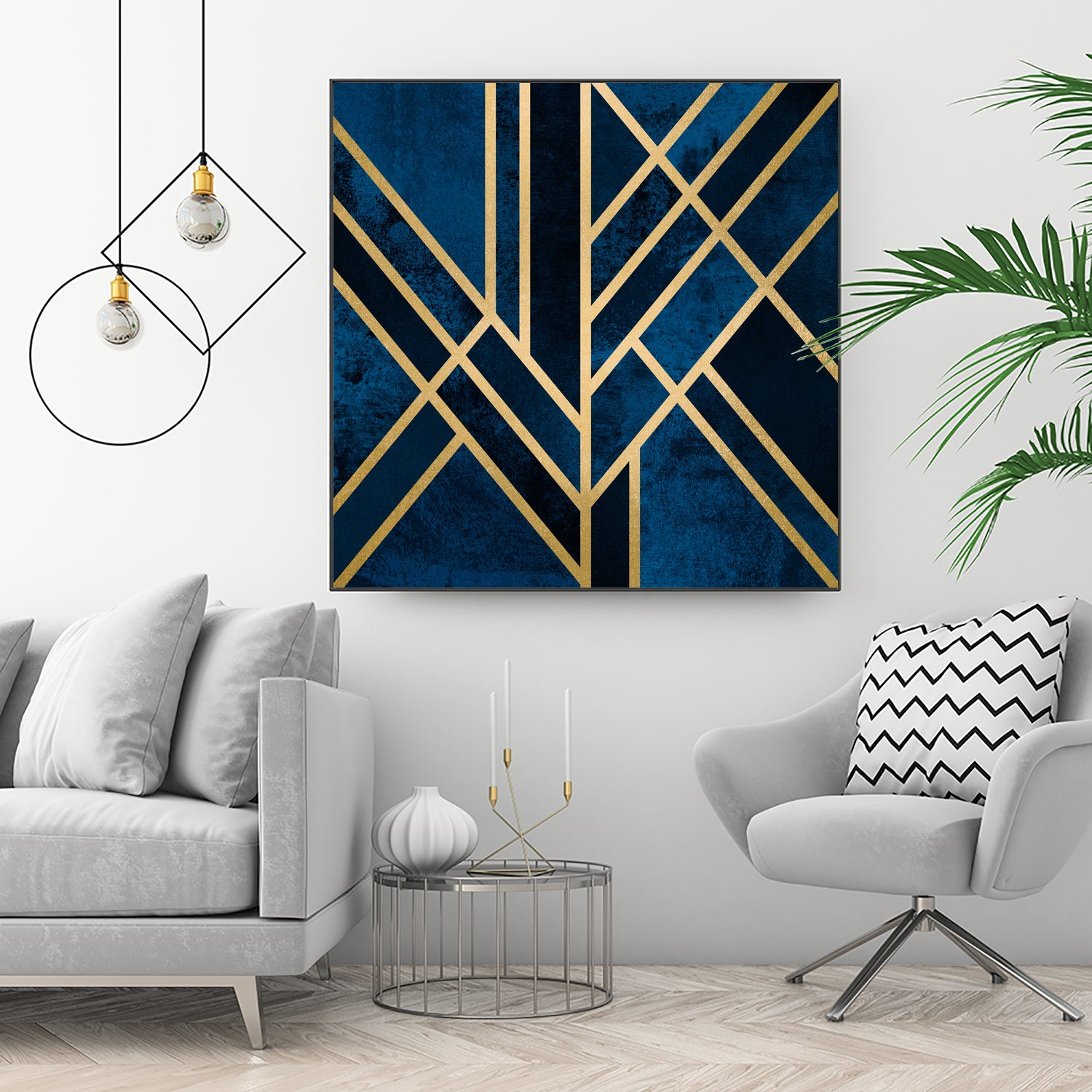 Art Deco Midnight by Elisabeth Fredriksson on GIANT ART - blue digital painting