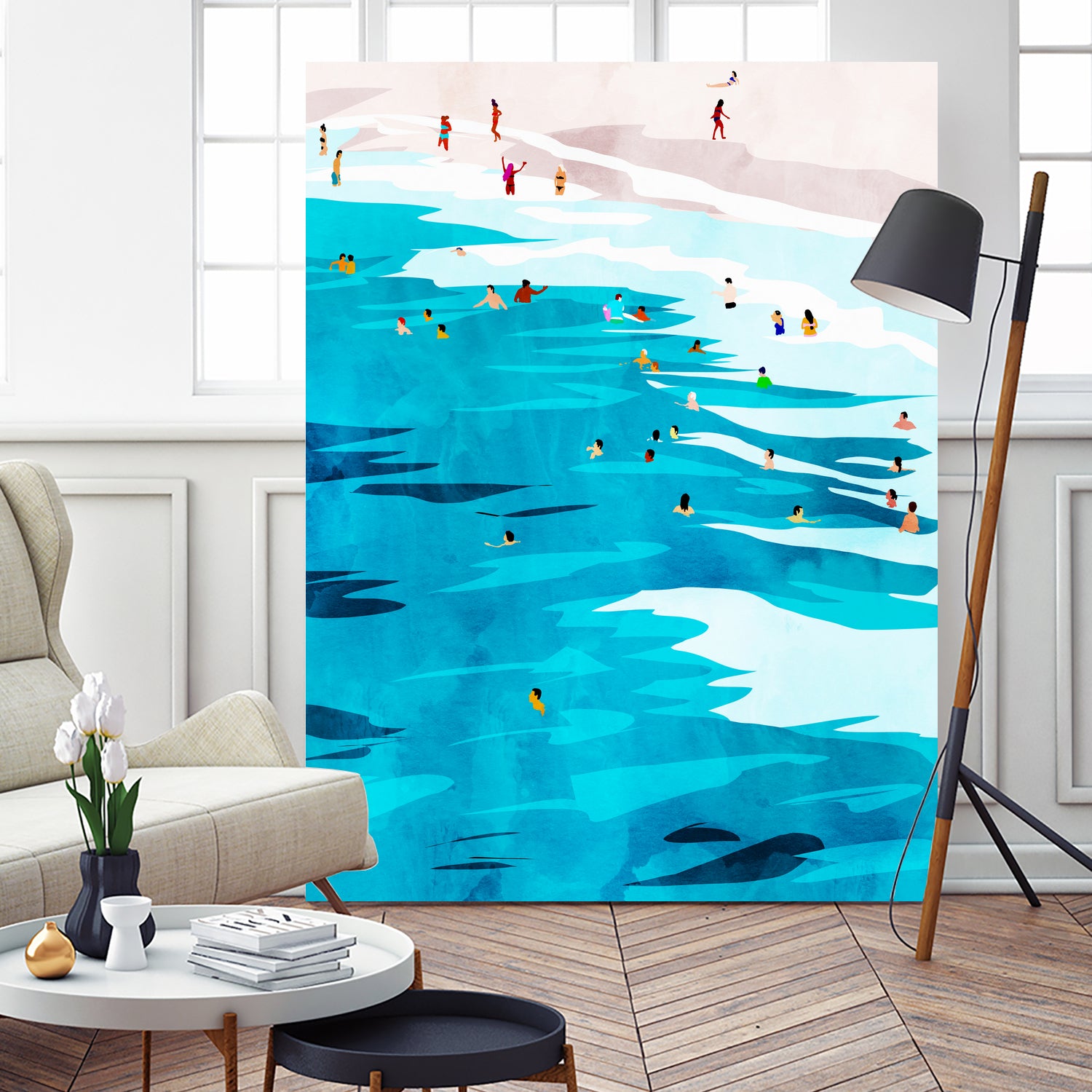 Beach Please by Uma Gokhale on GIANT ART - blue digital painting