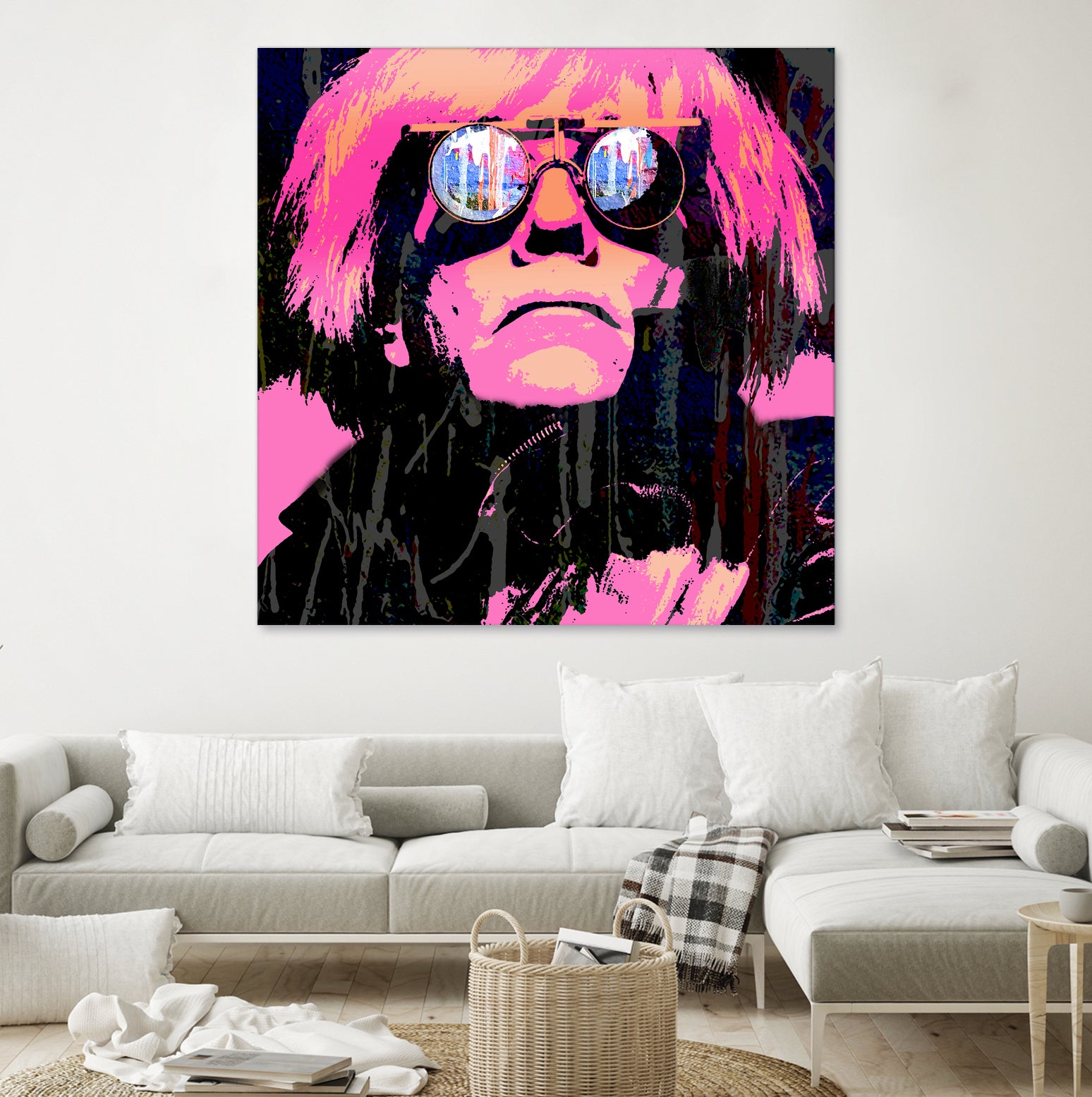 Inspired by Warhol Portrait by Stephen Chambers on GIANT ART - pink digital painting