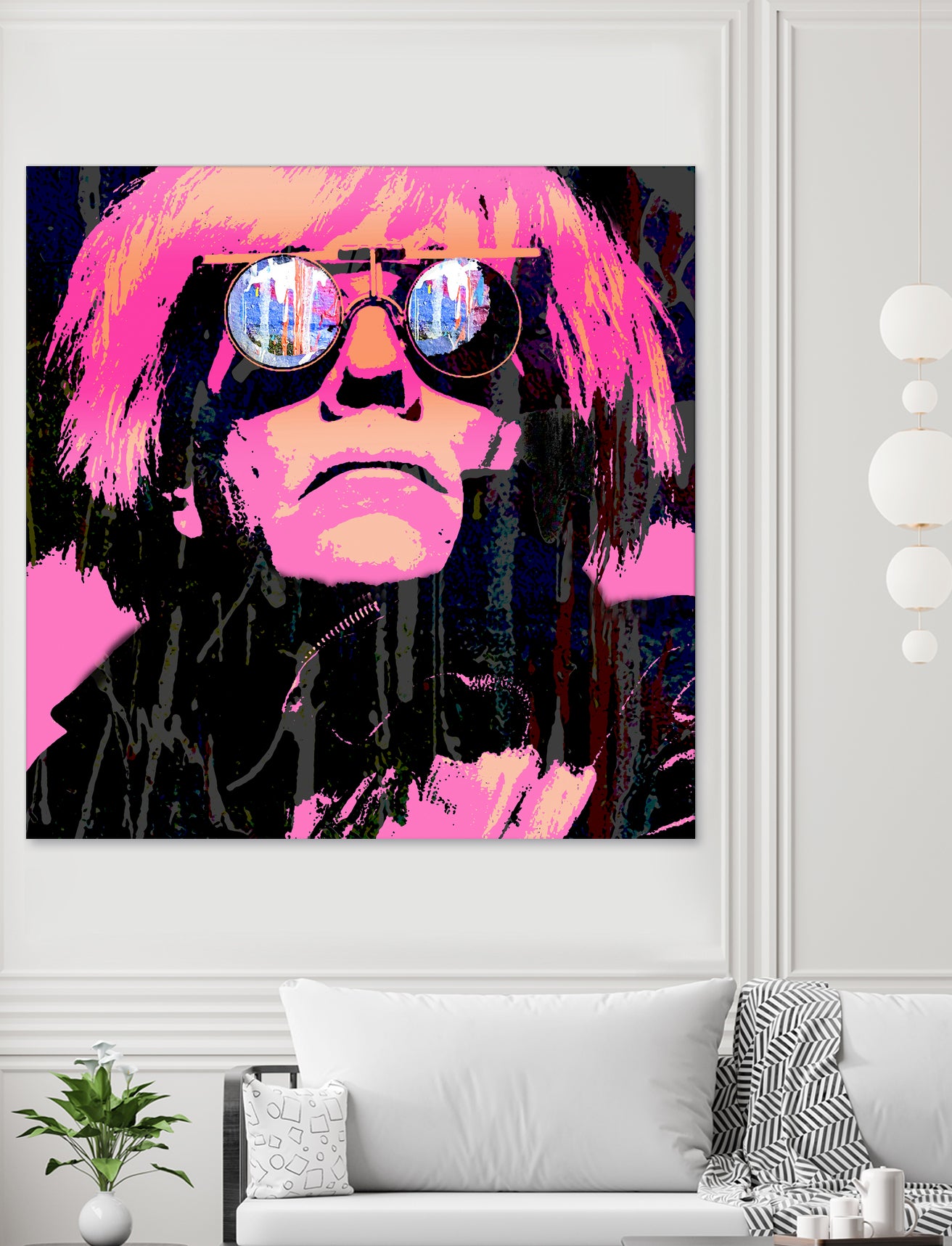 Inspired by Warhol Portrait by Stephen Chambers on GIANT ART - pink digital painting