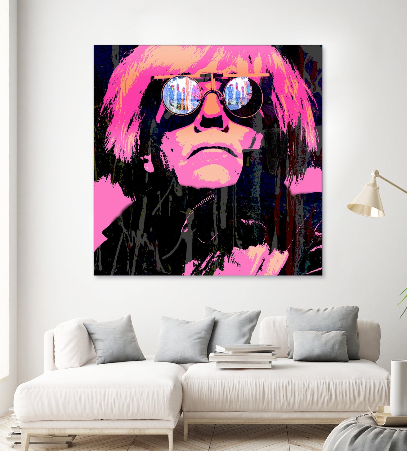 Inspired by Warhol Portrait by Stephen Chambers on GIANT ART - pink digital painting