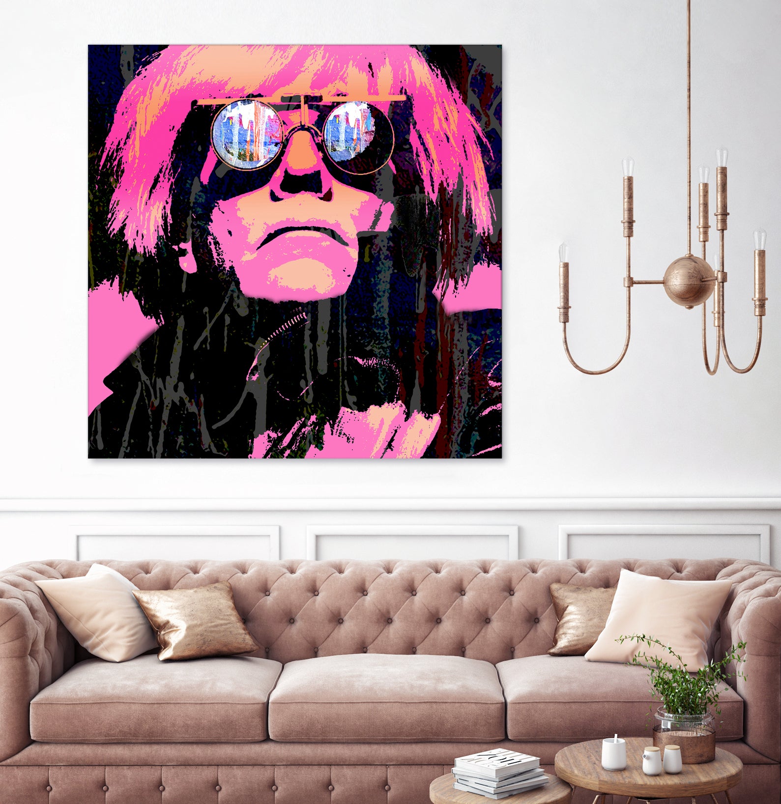 Inspired by Warhol Portrait by Stephen Chambers on GIANT ART - pink digital painting