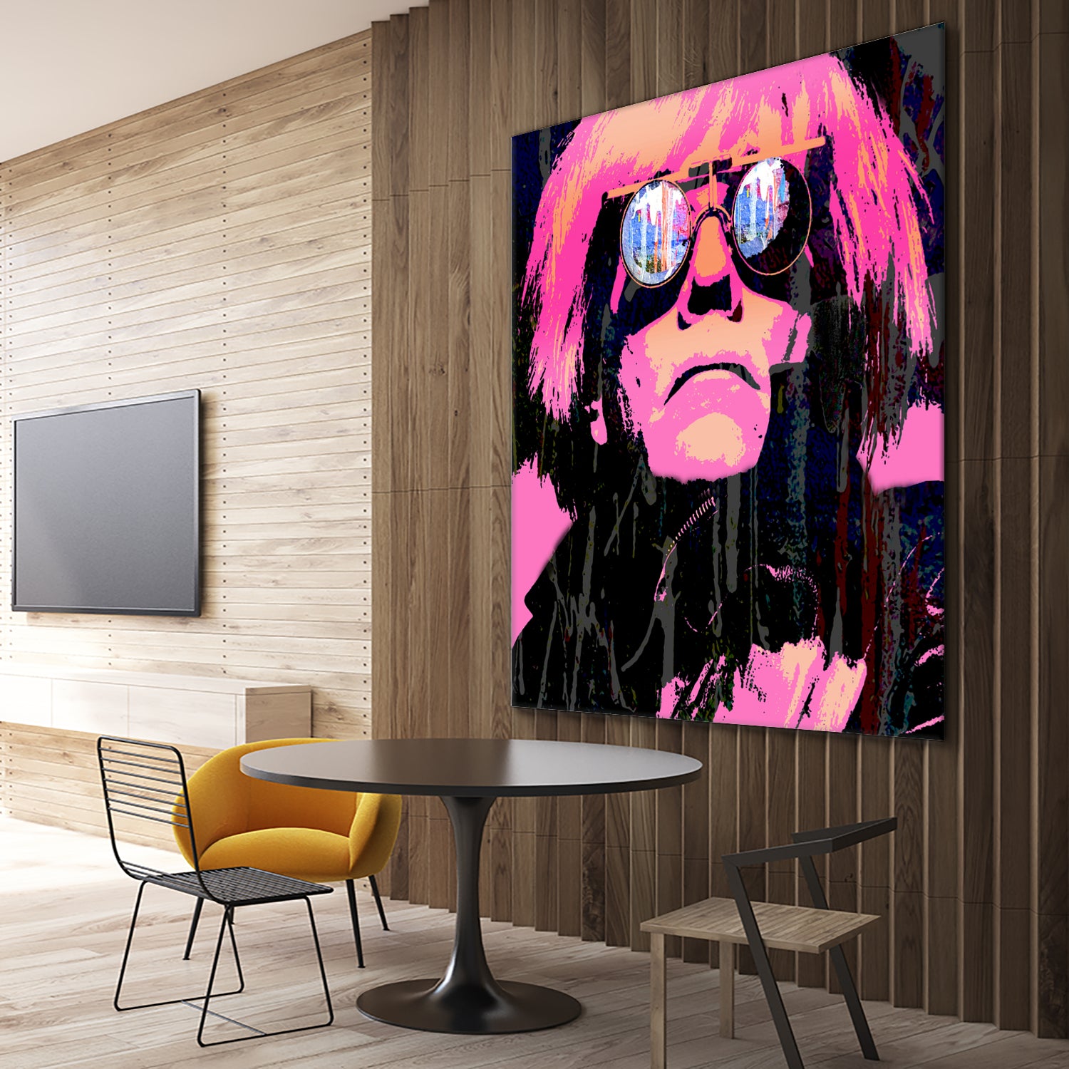 Inspired by Warhol Portrait by Stephen Chambers on GIANT ART - pink digital painting