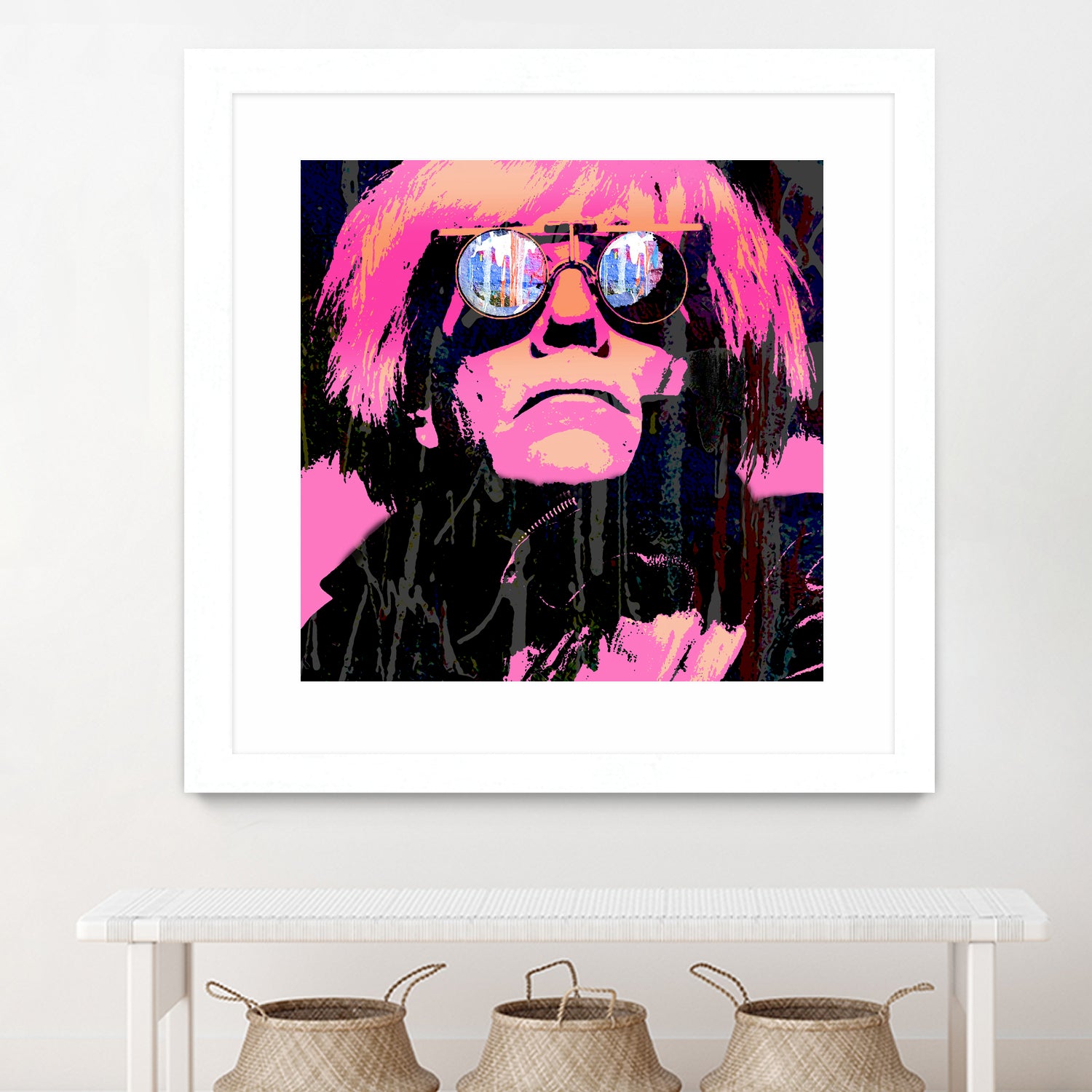 Inspired by Warhol Portrait by Stephen Chambers on GIANT ART - pink digital painting