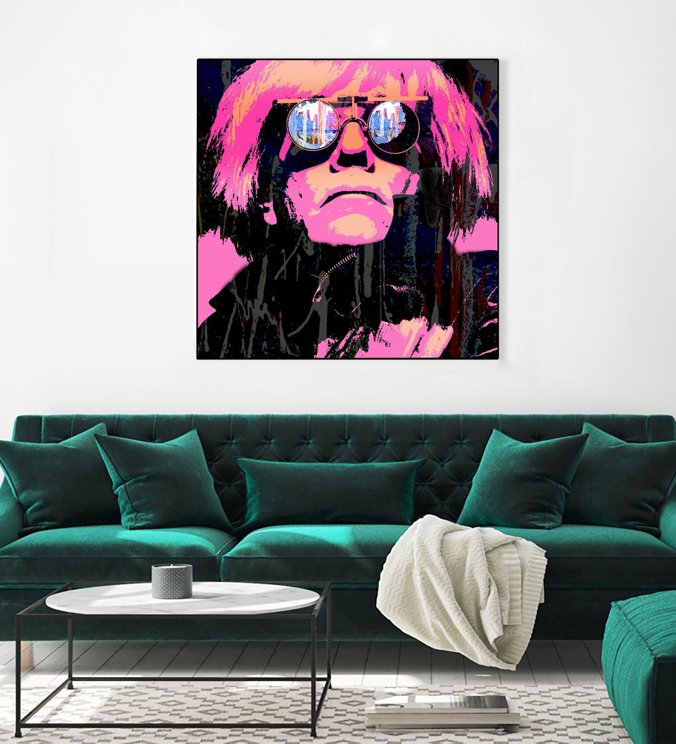 Inspired by Warhol Portrait by Stephen Chambers on GIANT ART - pink digital painting