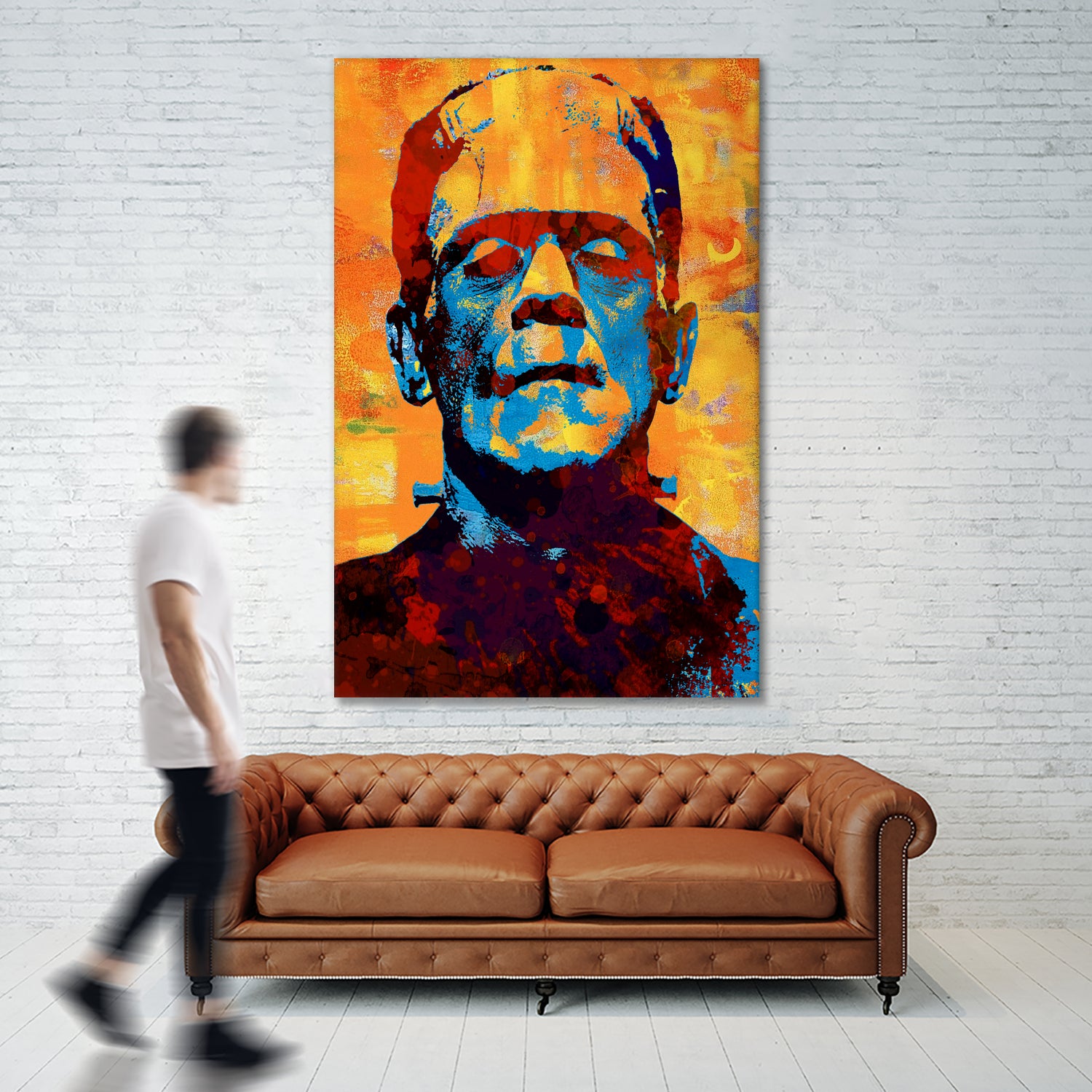 Frankenstein by Stephen Chambers on GIANT ART - yellow digital painting